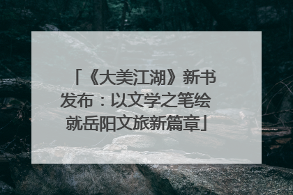 《大美江湖》新书发布：以文学之笔绘就岳阳文旅新篇章