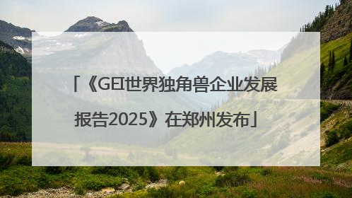《GEI世界独角兽企业发展报告2025》在郑州发布