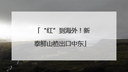 “红”到海外！新泰鲜山楂出口中东