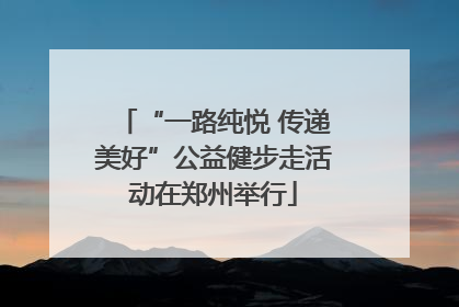 “一路纯悦 传递美好”公益健步走活动在郑州举行