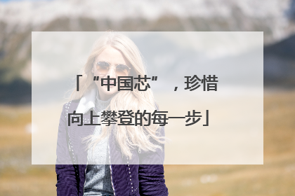 “中国芯”，珍惜向上攀登的每一步