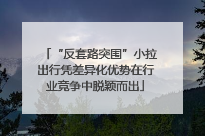 “反套路突围”小拉出行凭差异化优势在行业竞争中脱颖而出