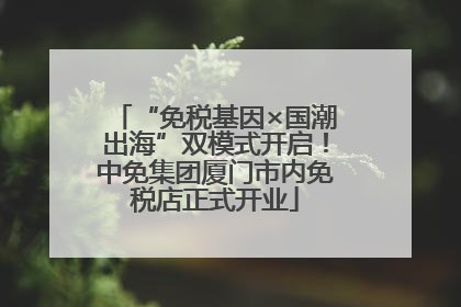 “免税基因×国潮出海”双模式开启！中免集团厦门市内免税店正式开业