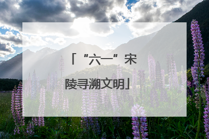 “六一”宋陵寻溯文明