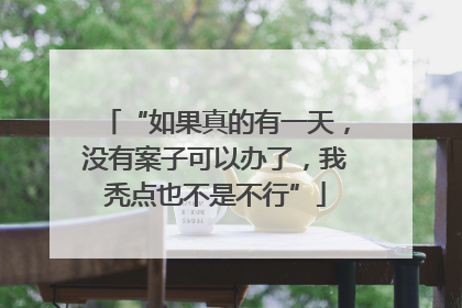 “如果真的有一天，没有案子可以办了，我秃点也不是不行”