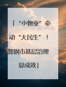 “小物业”牵动“大民生”！舞钢市基层治理显成效