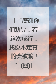 “感谢你们劝导，若这次成行，我说不定真的会被骗！”(图)