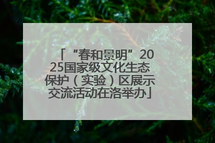 “春和景明”2025国家级文化生态保护（实验）区展示交流活动在洛举办