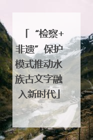 “检察+非遗”保护模式推动水族古文字融入新时代