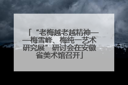 “老梅越老越精神——梅雪峰、梅纯一艺术研究展”研讨会在安徽省美术馆召开