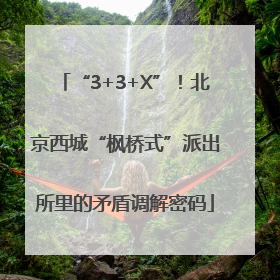 “3+3+X”！北京西城“枫桥式”派出所里的矛盾调解密码