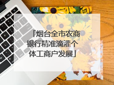 烟台全市农商银行精准滴灌个体工商户发展