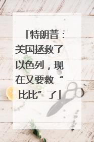 特朗普：美国拯救了以色列，现在又要救“比比”了