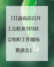 甘肃省总召开工会联系引导社会组织工作现场推进会