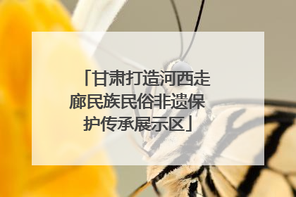 甘肃打造河西走廊民族民俗非遗保护传承展示区