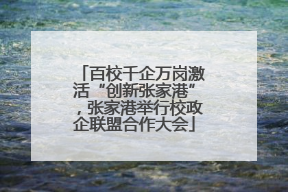 百校千企万岗激活“创新张家港”，张家港举行校政企联盟合作大会