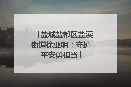盐城盐都区盐渎街道徐亚明：守护平安勇担当