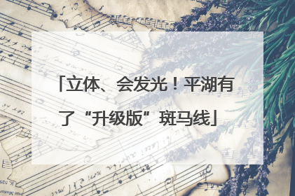 立体、会发光！平湖有了“升级版”斑马线