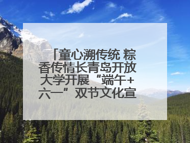 童心溯传统 粽香传情长青岛开放大学开展“端午+六一”双节文化宣讲活动