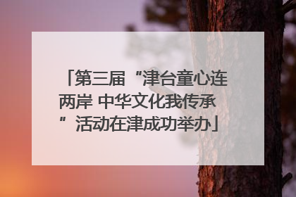 第三届“津台童心连两岸 中华文化我传承”活动在津成功举办