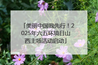 美丽中国我先行！2025年六五环境日山西主场活动启动