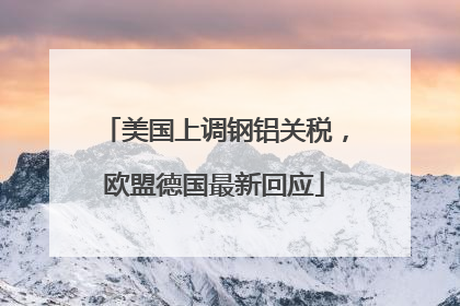 美国上调钢铝关税，欧盟德国最新回应