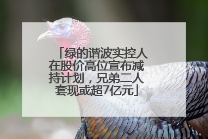 绿的谐波实控人在股价高位宣布减持计划，兄弟二人套现或超7亿元