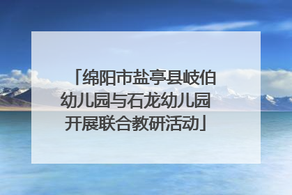 绵阳市盐亭县岐伯幼儿园与石龙幼儿园开展联合教研活动