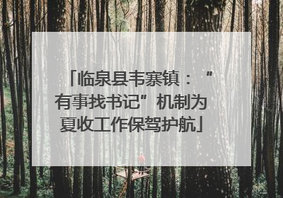 临泉县韦寨镇：“有事找书记”机制为夏收工作保驾护航