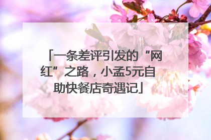 一条差评引发的“网红”之路，小孟5元自助快餐店奇遇记