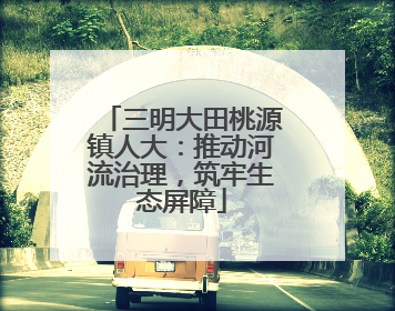 三明大田桃源镇人大：推动河流治理，筑牢生态屏障