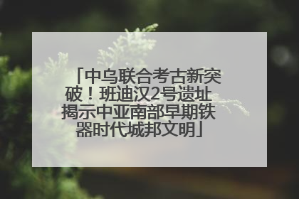 中乌联合考古新突破！班迪汉2号遗址揭示中亚南部早期铁器时代城邦文明