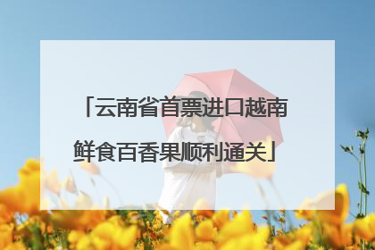 云南省首票进口越南鲜食百香果顺利通关