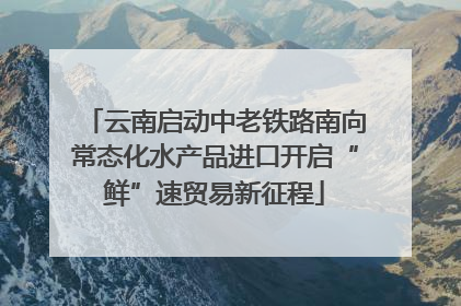 云南启动中老铁路南向常态化水产品进口开启“鲜”速贸易新征程