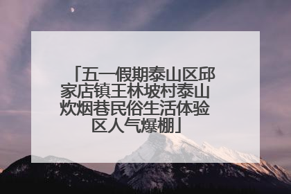 五一假期泰山区邱家店镇王林坡村泰山炊烟巷民俗生活体验区人气爆棚