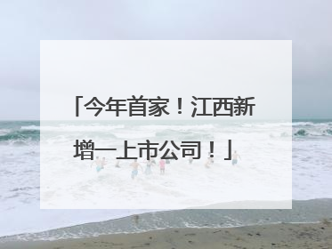 今年首家！江西新增一上市公司！