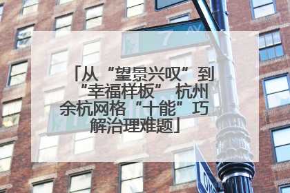 从“望景兴叹”到“幸福样板” 杭州余杭网格“十能”巧解治理难题
