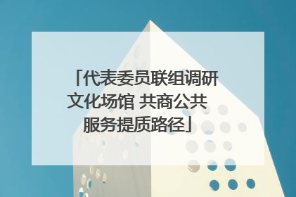 代表委员联组调研文化场馆 共商公共服务提质路径