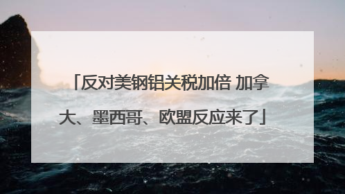 反对美钢铝关税加倍 加拿大、墨西哥、欧盟反应来了