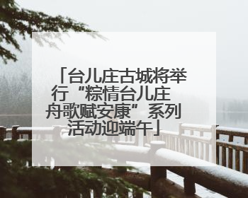 台儿庄古城将举行“粽情台儿庄 舟歌赋安康”系列活动迎端午