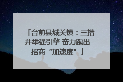 台前县城关镇：三措并举强引擎 奋力跑出招商“加速度”