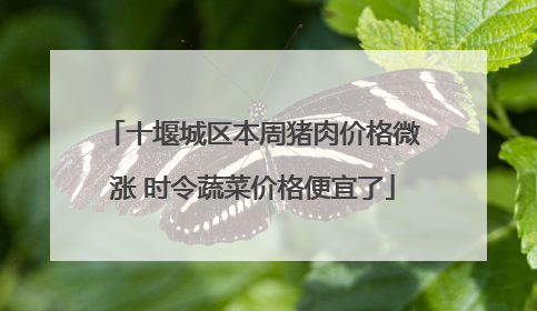 十堰城区本周猪肉价格微涨 时令蔬菜价格便宜了
