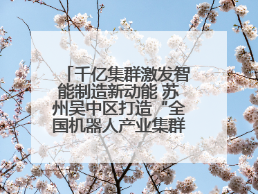 千亿集群激发智能制造新动能 苏州吴中区打造“全国机器人产业集群第一区”