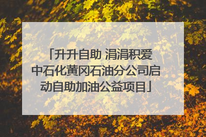 升升自助 涓涓积爱 中石化黄冈石油分公司启动自助加油公益项目