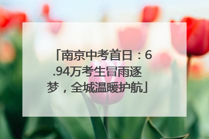 南京中考首日：6.94万考生冒雨逐梦，全城温暖护航