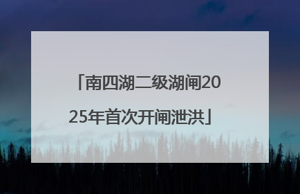 南四湖二级湖闸2025年首次开闸泄洪