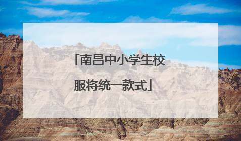 南昌中小学生校服将统一款式