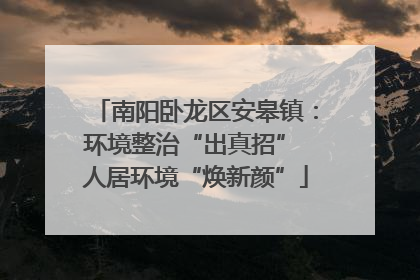 南阳卧龙区安皋镇：环境整治“出真招” 人居环境“焕新颜”
