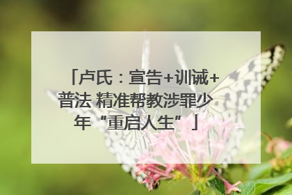 卢氏：宣告+训诫+普法 精准帮教涉罪少年“重启人生”
