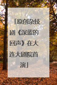 原创杂技剧《深蓝的回声》在大连大剧院首演